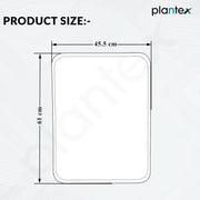 Plantex Aluminium Frame Bathroom Mirror for Wall/Wall Mount Mirror for Bedroom/Dressing Room/Living Room/Entryway - Shatterproof Mirror (18x24 Inch-Brushed Black/Rectangle)