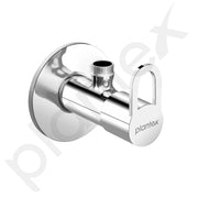 Plantex Pure Brass Angular Stop Cock/Stop Cock for Bathroom/Angular Valve for Wash Basin Connection with Brass Wall Flange & Teflon Tape - Pack of 1 (Flip, Chrome)