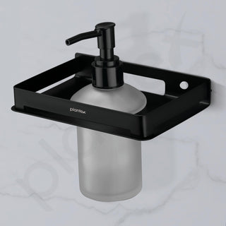 Plantex Liquid Soap Dispenser for Bathroom/Stainless Steel Shampoo Dispenser/Handwash Dispenser for Bathroom/Bathroom Accessories - Pack of 1 (Black)