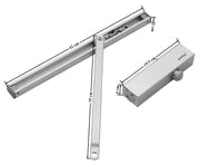 Plantex Automatic Aluminium Soft Door Closer with Double Speed for Heavy Door/Hydraulic Pelmet Arm Door Closer for Hotel-Home-Office (ISO 9001 Certified) (Capacity 120 Kg, Silver)