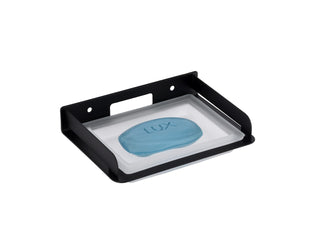 Plantex Soap Holder for Bathroom/Stainless Steel Soap Case/Soap Stand/Bathroom Accessories - Pack of 1 (Black)