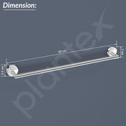 Plantex 304 Grade Stainless Steel Single Towel Rod/Towel Hanger for Bathroom/Towel Bar/Towel Stand/Bathroom Accessories - Oreo (Chrome)