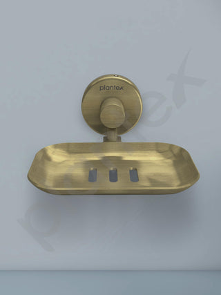Plantex Galaxy 304 Grade Stainless Steel Single Soap Dish/Soap Stand/Soap Holder/Bathroom Accessories - (Brass Antique)