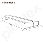 Plantex Wine Glass Rack/Wine Glass Holder for Cabinet/ Bar Glass Hanging Holder For Pubs/Kitchen/Bars (Double Line - L20 X W9 Inches), Hanging Shelves