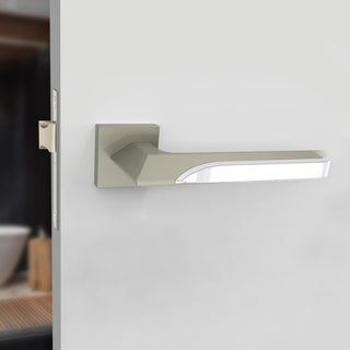 Plantex Heavy Duty Door Lock for Bathroom/Balcony/Office with Baby Latch/Mortise keyless Door Lock (7082 – Satin White & Chrome Finish)