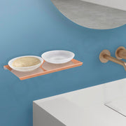 Plantex Stainless Steel Frosted Glass Double Soap Holder for Bathroom/Wall Mounted Soap Holder/Soap Stand/Bathroom Accessories - (Rose Gold-Matt)