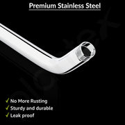 Plantex 11-Inch Round Bend Shower Arm for Overhead Shower/Stainless Steel Shower Pipe/Wall Mount Bathroom Fitting with Â½-Inch Thread - Pack of 1 (Chrome)