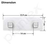 Plantex Self-Adhesive Double Sticker for Bathroom/Hanger for Bedroom/Livingroom/Magic Sticker for Wall/Strong Magic Adhesive Sticker for Kitchen Corner Shelf -Pack of 2 (22x7cm)