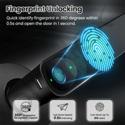 Plantex Smart Door Lock/Fingerprint Lock for Door/Biometric Smart Lock for Home/Office/Hotel - (Black)