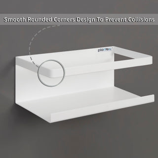 Plantex Magnetic Refrigerator Shelf/Magnetic Shelf for Fridge/Kitchen Organiser Storage Magnetic Spice Rack for Fridge (White)