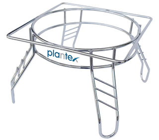 Plantex Heavy Stainless Steel Matka Stand/Pot Stand/Plant Pot Stand(21.5 x 21.5 x 14.5 cm, Silver-Chrome)