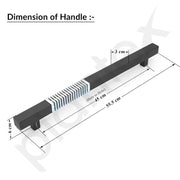 Plantex Door Handle/Stainless Steel Handle for Main Door/18 Inch Pull-Push Handle for Home/Office/Hotel - Pack of 1 (N-Black and Chrome) - 3 years Warranty