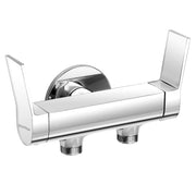 Plantex Brass 2 Way Angle Cock/2 in 1 Angle Valve with Wall Flange for Bathroom/Divine Dual Contro - Pack of 1 (1507, Chrome)