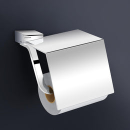 Plantex Super Brass Toilet Roll Holder for Bathroom/Tissue Roll Holder for Washroom/Toilet Paper Holder for Bathroom Accessories - Arrete (Chrome)