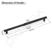 Plantex Main Door Handle/Stainless Steel & Aluminium Door Handle/600mm Pull-Push Handle for Home/Office/Hotel - Pack of 1 (DTMD-409, Black)