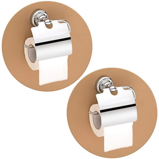Plantex Platinum Stainless Steel 304 Grade Skyllo Toilet Paper Roll Holder/Toilet Paper Holder in Bathroom/Kitchen/Bathroom Accessories(Chrome) - Pack of 2