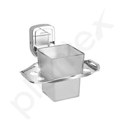 Plantex Tumbler Holder for Bathroom/304 Grade Stainless Steel Toothbrush Holder/Tothpaste Holder/Bathroom Accessories - Pack of 1 (Chrome)