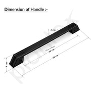 Plantex Door Handle/Main Door Handle/14 Inch Pull-Push Handle for Home&Office - Pack of 1 (SH-372-DC-Black & Z-Black)