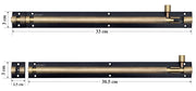 Plantex Stainless Steel Tower Bolt/Tower Bolt for Home,Offices Doors and Windows/Tower Bolt for Main Door/Door Latch/Kundi/Chitakini/Door Latch for Windows - Pack of 1 (Brass Finish, 12 inch)
