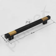 Plantex Heavy Duty Main Door Handle/15 Inch Door Handle for Main Door/Pull-Push Door Handle for Home/Office/Hotel - Pack of 1 (S-607-Black and Wood) - 3 Years Warranty
