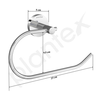 Plantex Smero Pure Brass Sleek Napkin Holder/Ring/Hand Napkin Holder for Wash Basin/Bathroom Accessories - Circle(Chrome)