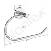 Plantex Smero Pure Brass Sleek Napkin Holder/Ring/Hand Napkin Holder for Wash Basin/Bathroom Accessories - Circle(Chrome)