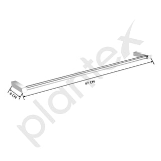 Plantex Stainless Steel Towel Hanger for Bathroom/Single Towel Rod/Towel Bar/Bathroom Accessories (18 Inch-Chrome - 1004)