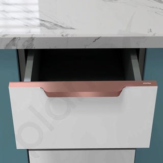 Plantex Profile Handle for Kitchen Cabinet/14 Inch Alluminium Drawer Profile Handle/Wardrobe Pull Handle for Home/Office/Hotel - Pack of 5 (Rose Gold)