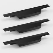 Plantex Profile Handle for Kitchen Cabinet/10 Inch Aluminium Drawer Profile Handle/Wardrobe Pull Handle for Home/Office/Hotel - Pack of 3 (Black)