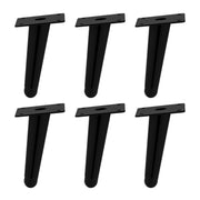 Plantex 4 Inch Sofa Legs for Bed Furniture/Sofa Legs for Table/Sofa Support Legs with Rubber Grip (Black, 6 Pcs)