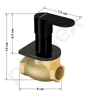 Plantex Pure Brass 25 mm Urinal Flush Valve with Teflon Tape & Wall Flange -7 Year Warranty (ORN-220-PVD Black)