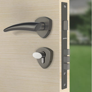 Plantex Door Lock-Fully Brass Main Door Lock with 4 Keys/Mortise Door Lock for Home/Office/Hotel (Sumer-3059, Black Matt)