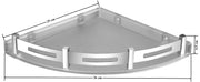 Plantex Bathroom Corner Shelf for Wall Plastic/Unbreakable Corner Stand for Bathroom with Stainless Steel Railings/Bathroom Accessories (9x9 inches, Transparent)