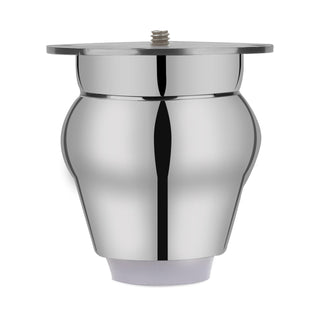 Plantex 3 Inch Sofa Legs for Bed Furniture/Sofa Legs for Table/Sofa Support Legs with Rubber Grip (Chrome Finish, 6 Pcs)