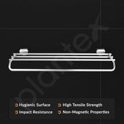 Plantex Towel Rack for Bathroom/304 Grade Stainless Steel Towel Bar/24 Inch Towel Hanger/Towel Stand/Bathroom Accessories - Pack of 1 (Delta - 2806, Chrome)