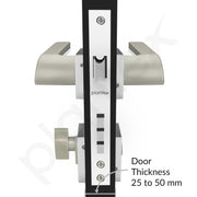 Plantex Main Door Lock/Mortise Lock for Door with 3 Years of Warranty - Robust Door Lock for Home with Brass Lock Body & Cylinder (7094 - Satin White & Chrome)