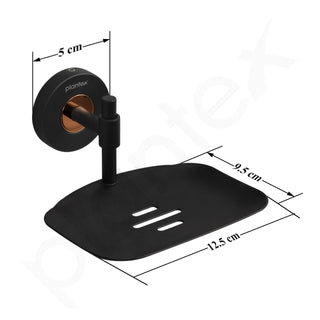 Plantex Brass with 304 Grade Stainless Steel Soap Holder for Bathroom/Soap Dish/Soap Stand/Bathroom Accessories - RDAB (Black)