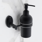 Plantex Liquid Soap Dispenser for Bathroom/304 Grade Stainless Steel Wall Mount handwash Dispenser/Shampoo Dispenser/Bathroom Accessories - Oreva (Black)