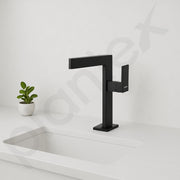 Plantex Single Lever Basin Mixer Tap/Pure Brass Pillar Tap for Wash Basin/Hot and Cold Water Tap for Basin - (7877-Black)