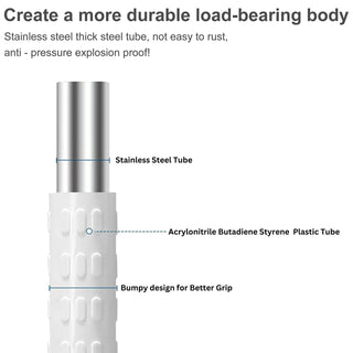 Plantex 12 Inch Strong ABS Grab Bar for Toilet Support/Bathroom Support for Elderly People with Luminous Grip - Pack of 1 (White)