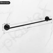Plantex 304 Grade Stainless Steel 24 inch Towel Hanger for Bathroom/Single Towel Rod/Holder/Bar/Bathroom Accessories - Skyllo (Black)