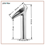 Plantex Designer Brass Basin Mixer Hot & Cold/Single Lever Mixer tap for Wash Basin/Wash Basin Tap for Home-(Silver)
