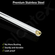 Plantex 9-Inch Round Shower Arm for Overhead Shower/Stainless Steel Shower Pipe/Wall Mount Bathroom Fitting with Â½-Inch Thread - Pack of 1 (Chrome)