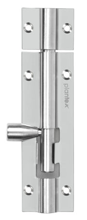 Plantex Stainless Steel Tower Bolt/Tower Bolt for Home,Offices Doors and Windows/Tower Bolt for Main Door/Door Latch/Kundi/Chitakini/Door Latch for Windows - Pack of 2 (Chrome-Silver, 4 inch)