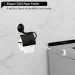 Plantex 304 Grade Stainless Steel Toilet/Tissue Paper Holder Stand for Washroom/Bathroom Accessories - Cubic (Black)