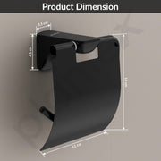 Plantex Space Aluminium Toilet Paper Holder/Tissue Paper Roll Holder in Bathroom/Lavatory/Bathroom Accessories (Black)