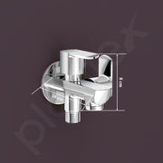 Plantex Two Way Tap/2 in 1 Bib Cock Water Tap/Wash Basin Tap for Home with Wall Flange & Teflon Tape/Bathroom Accessories-(CRM-1285-Chrome)