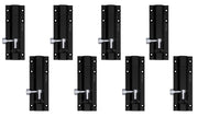Plantex Stainless Steel 4-inch Tower Bolt/Tower Bolt for Home,Offices Doors and Windows/Tower Bolt for Main Door/Wardrobe Door Latch/Kundi/Chitakini/Door Latch for Windows (Black Finish, Pack of 8)
