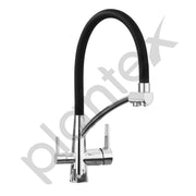 Plantex Pure Brass Sink Mixer Tap Hot and Cold with Built-in RO outlet/Pull Down Kitchen Sink Faucet with 360Â° Swivel Spout/Sink Faucet-(2701-Black & Chrome)