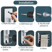 Plantex Aluminium 4-Arm Bathroom Swing Hanger Towel Rack/Holder for Bathroom/Towel Stand/Bathroom Accessories(Silver)